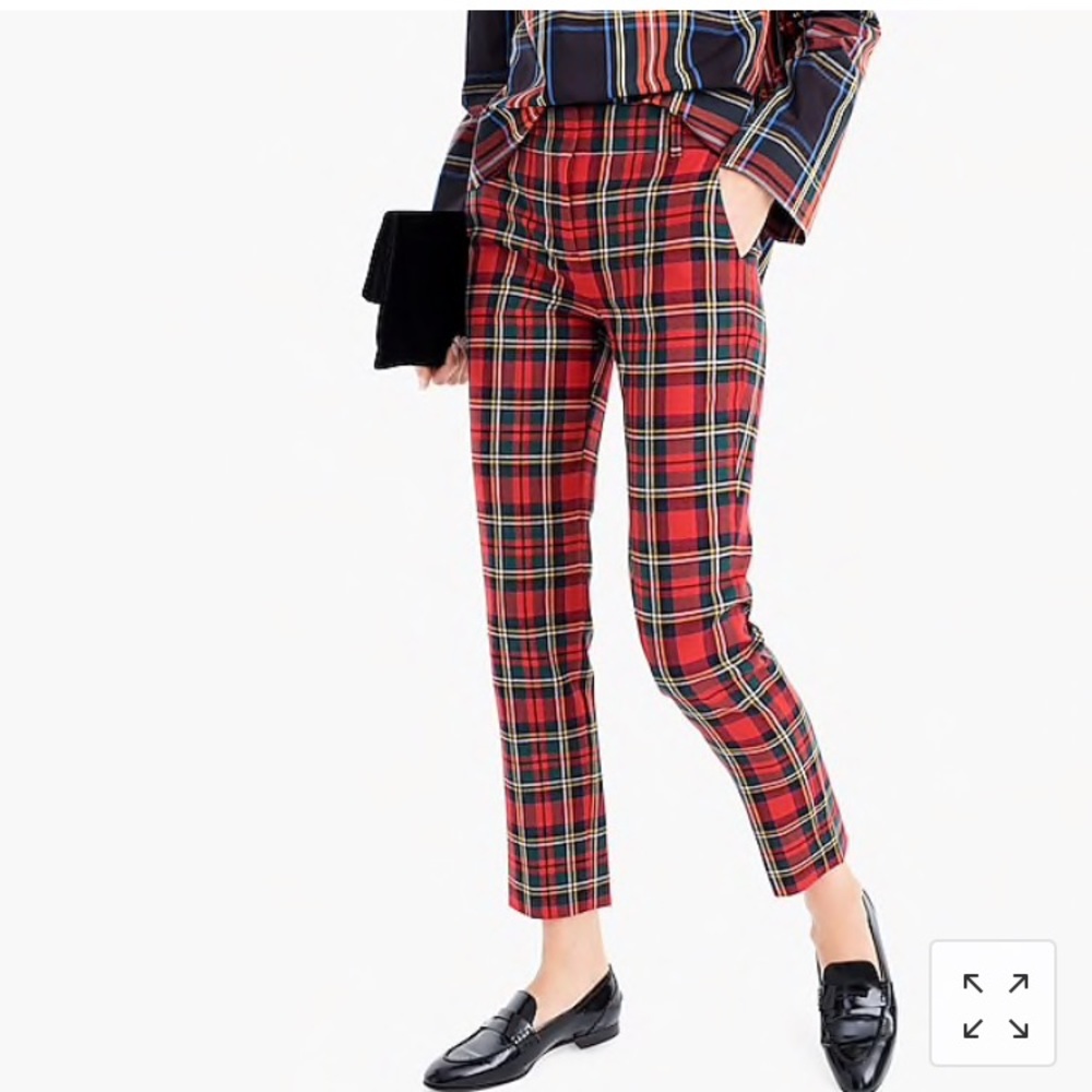 J. Crew Cameron slim crop pant in tartan